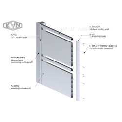Profil na výplň 200x16mm, materiál EN AW-6060 T66, prírodný hliník bez povrchovej úpravy, cena za meter Profil na výplň 200x16mm, materiál EN AW-6060 T66, prírodný hliník bez povrchovej úpravy, cena za meter